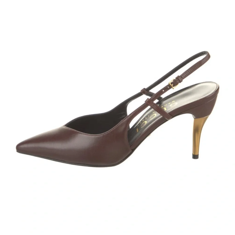 Gucci Leather Slingback Heels - Picture 3 of 5